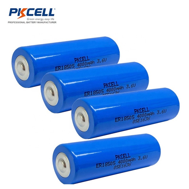 PKCELL ER18505 3.6V Lithium Ion Battery High Energy Type LIC1020 Capacitor 4000mAh Li-ion Battery