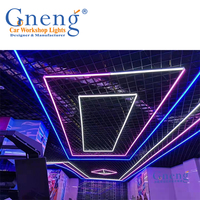 Lumière hexagonale LED personnalisée, luminaires de plafond modernes, lumière d'atelier automobile