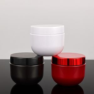 Oferta Especial: Tarros de Plástico PP Anti-Caída Blancos/Rojos/Negros con Acabado Brillante/<span class=keywords><strong>Mate</strong></span> para Crema Cosmética de 160g - Product Image 1