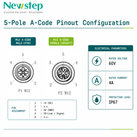 Câble adaptateur d'interface DeviceNet Can Bus M12 5 broches pour hayon électrique, câble étanche IP67 pour connecteur de stockage d'énergie