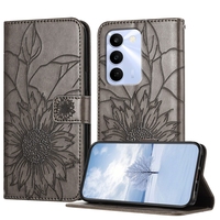Étui portefeuille en cuir motif tournesol pour Realme C83 NOTE80 4G 16 Pro Plus 5G P4 Power P4X C85 GT 8 15T P4 avec fentes pour cartes et rabat
