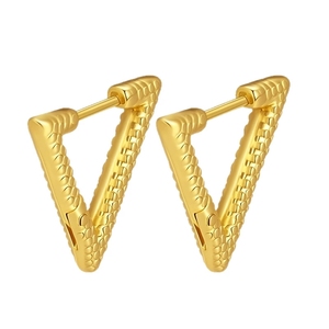 LT-MS-769 Triangle en acier inoxydable clous <span class=keywords><strong>d</strong></span>'<span class=keywords><strong>oreille</strong></span> pour les femmes à la mode 18K géométrique boucles <span class=keywords><strong>d</strong></span>'oreilles polyvalent mode bijoux en gros - Product Image 6