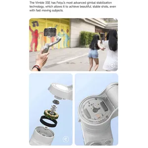 JHD Feiyutech chính thức Vimble <span class=keywords><strong>3</strong></span> SE <span class=keywords><strong>3</strong></span> trục cầm tay Gimbal xách tay và có thể gập lại cho iphone15 Pro Max/Huawei mate60 Pro/Samsung - Product Image 4