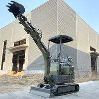 Mini-excavatrice sur chenilles de 1,2 à 1,3 tonne à bas prix, fabriquée en Chine, moteur diesel Euro5, efficace, robuste, petite pelleuse
