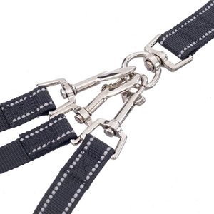 Acoplador ajustable de nailon sin enredos desmontable 3 en 1 correa múltiple para perros y gatos correa para cachorros correa para perros de 3 vías con mango acolchado suave - Product Image 3