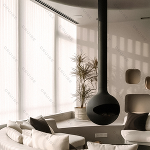 Cheminée suspendue sphérique CRUISE pour plafond, <span class=keywords><strong>foyer</strong></span> <span class=keywords><strong>ouvert</strong></span>, chauffage au bois, métal, <span class=keywords><strong>gaz</strong></span> naturel/propane, 360 degrés - Product Image 4