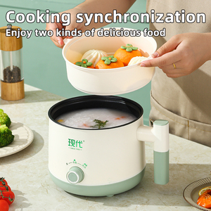 Hot Sale Electric Hot <strong>Pot</strong> with Steam Basket Non-Stick Portable Mini Electric Noodle <strong>Pot</strong> With Glass Lid for Quick Daily Cooking - Product Image 4