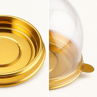 Nouvelle conception de boîte à jaune d'œuf ronde en plastique PET de qualité alimentaire avec couvercle en dôme pour l'emballage de gâteaux, mini boîtes à dôme jetables