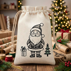 Sac à cordon en toile de coton de qualité supérieure, pochette de rangement durable pour chaussures, cosmétiques, bijoux et accessoires, en vente - Product Image 4