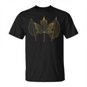 Camiseta Golden Fall Leaves con diseño de hojas de otoño y Acción de Gracias - Product Image 2