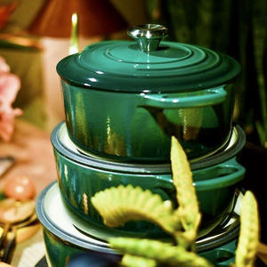 Ensemble de casseroles en fonte émaillée Bright Houseware Europe, 3,5 QT, couleur personnalisée, antiadhésif, écologique, logo personnalisé - Product Image 2