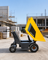 Schnelle Lieferung 2026 Günstiger Elektrischer Kleintransporter 500Kg 4x4 Kleiner Motorisierter Kipper Elektro-Schubkarre Minidumper