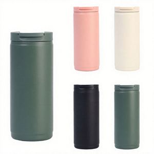 Vente en gros de tasses à café isothermes en acier inoxydable 304, anti-fuite, avec couvercle rabattable, gobelet de voyage, logo personnalisé, articles promotionnels - Product Image 3