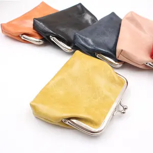 Custom Womens Short Wallet Creative Mini Buckle Coin Purse Portable PU Leather Ladies Clutch Bag