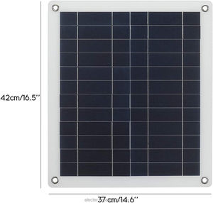 20W 12V Portable Solar Panel Kit <b>Waterproof</b> Solar Battery Panel with Charge Controller & USB Output Solar Power System for RV - Product Image 2