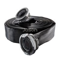 Tuyau plat en caoutchouc nitrile noir oroflex Jason NBR de 3 pouces, 4 pouces, 5 pouces ou 6 pouces pour l'incendie, l'air comprimé, l'évacuation des fientes et l'irrigation