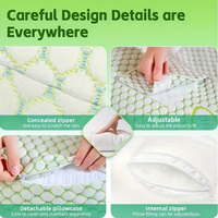 Ensemble de 3 coussins d'allaitement avec housse en coton amovible pour l'allaitement et le soutien du nouveau-né