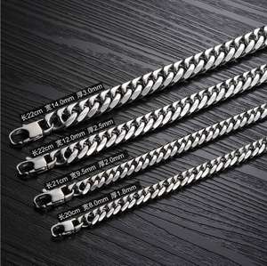 جديد تخفيضات هائلة مشبك مزدوج ستة جوانب سميكة سلسلة كوبية الفولاذ المقاوم للصدأ الأزياء قلادة مجوهرات للرجال - Product Image 4