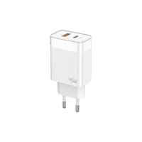 Chargeur mural portable DQS 45W GaN, compatible PPS USB-A Type-C QC3.0/PD, charge super rapide, certifié CE/FCC, prix d'usine