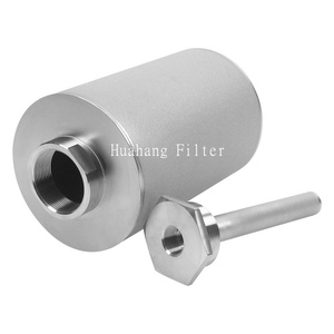 Cartouche filtrante frittée par poudre de l'acier inoxydable 316L de 5 microns avec l'interface filetée - Product Image 3