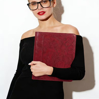 Carpeta de Cuero Multifuncional A4 para Gerentes, con Clip para Firmar Contratos de Venta, Organizador de Documentos, Logotipo Personalizado, Venta al Por Mayor de Fábrica