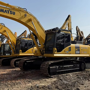Excavatrice lourde d'occasion Komatsu PC350-7 d'origine japonaise, faible nombre d'heures, bon état, avec moteur, boîte de vitesses, pompe, roulement et PLC - Product Image 1