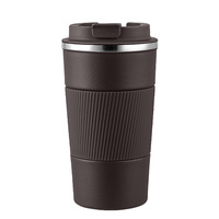 Logo personnalisé 380ml/510ml Double paroi revêtement en poudre tasses à café isolées gobelet en acier inoxydable avec couvercle d'affichage de la température