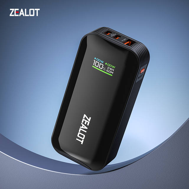 Zealot Power Bank Y5500 10000mAh Li-Polymer Battery with Type-C Input/Output 18W Fast Charge for Cellphone and Outdoor Use