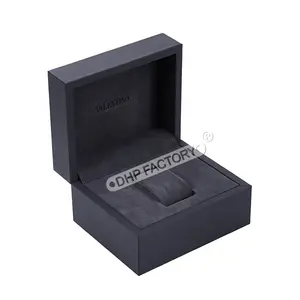 Manufacturer Famous Rigid Cardboard Luxury Boxes Pack Watch Packaging Jewelry With PU Leather Lining Velvet Box