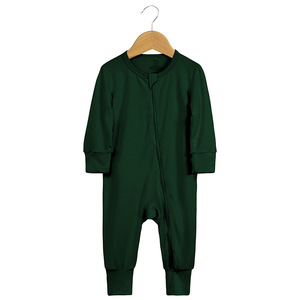 Hot Bamboo Pattern Pajamas Sleepwear Baby Patternless <strong>Pyjamas</strong> 95% Bamboo 5% Spandex Custom Baby Pajamas - Product Image 2