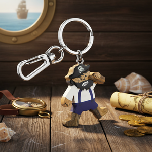 Portachiavi Pirata in Legno Senza Scatola Design Unico per Stile e Personalità - Product Image 3