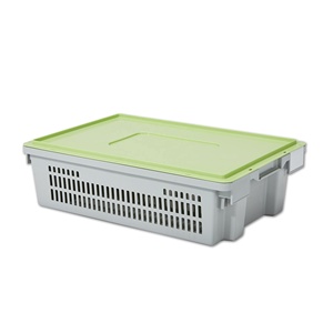 Bac <span class=keywords><strong>de</strong></span> boulangerie en plastique empilable et emboîtable 600x400x160mm, caisse <span class=keywords><strong>de</strong></span> rangement jetable, bac à <span class=keywords><strong>fruits</strong></span> et légumes, plateaux en plastique PP personnalisés - Product Image 3