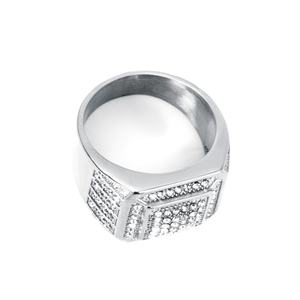 Anillo Cuadrado Clásico de Circonia Cúbica en Oro y Plata para Mujer y Hombre, Anillos con Forma de Cubo de Moda Recién Llegados - Product Image 4