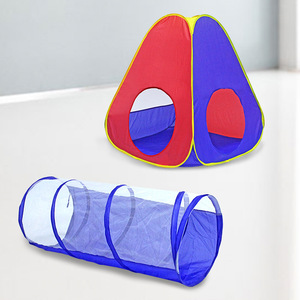 Carpa Túnel Infantil con Casa de Juegos, Portátil, de Montaje Rápido, para Interiores y Exteriores, para 3-4 Personas, de Poliéster, Casa de Juegos de Verano - Product Image 4