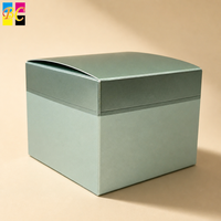 Boîte d'emballage cosmétique personnalisée en carton vert sauge, pliable, pour pot de crème, avec insert découpé rond, boîte en papier pour soins de la peau, vente en gros