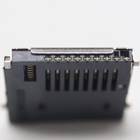 Haute Qualité Hauteur 1mm Carte SIM TF Micro SD Flip SMT T Flash Type Plaqué Or 9pin Push Push Type PCB T Flash PUSH SMT Connecteur