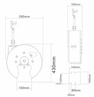 Enrouleur de tuyau de pré-évier rétractable mural en acier inoxydable avec pistolet de pulvérisation - Enrouleur de tuyau de lavage robuste pour cuisine commerciale