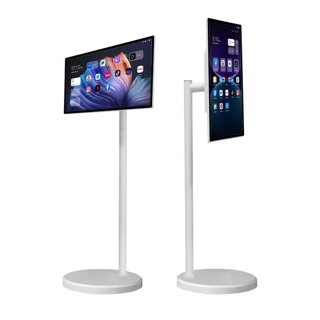 Brand New Movable Stand Smart Tv 21.5 Inch Touch Screen Android 12 Tablet 6Gb Ram Wireless Television Display Portable Mobile Tv