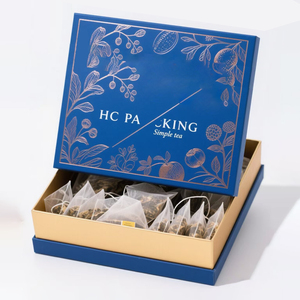 Có thể tái chế hình dạng không đều trà sản phẩm cà phê Hộp Tùy chỉnh Matt cán lá vàng dập nổi lớp phủ UV phổ - Product Image 1