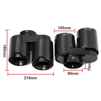 Embouts d'échappement quadruples en fibre de carbone pour BMW X5 G05 X6 G06 X7 G07 M Performance
