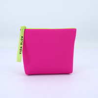 Trousse Portable Mignonne en Néoprène pour Voyage, Organisateur de Maquillage avec Tirette de Fermeture Personnalisée, Trousse Cosmétique Étanche en Néoprène, Pochette à Bikini