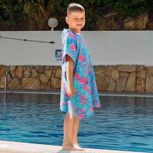 Высокое Качество Микрофибра детское пляжное полотенце с мультяшным принтом пончо детское пляжное пончо с капюшоном пляжное полотенце - Product Image 4