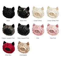 Bonnet de nuit en satin personnalisé OEM 34 cm, grand format, réversible, avec bande élastique extensible, pour le soin des cheveux, la beauté, le spa, le maquillage et l'usage quotidien