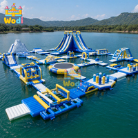 Parque Acuático Inflable Interactivo Expandible para Resorts de Verano