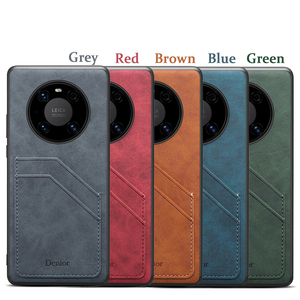 Étui de téléphone antichoc en similicuir PU vintage avec double fente pour cartes et bord mat pour les séries P70/P60/Mate60/Honor 100 - Product Image 5