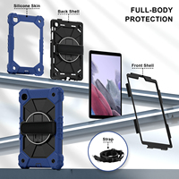 Étui antichoc pour Samsung Tab A7 Lite 8.7 T225 T220 2021 avec support rotatif à 360°, dragonne et bandoulière, pour enfants, OEM ODM