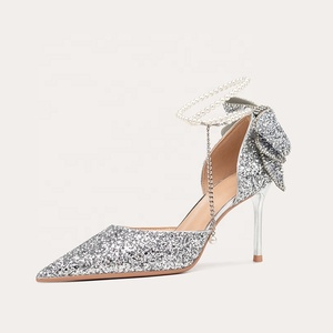 <span class=keywords><strong>Zapatos</strong></span> de mujer <span class=keywords><strong>personalizados</strong></span> de alta calidad a la moda, sandalias brillantes para mujer y damas, zapatillas de tacón alto, <span class=keywords><strong>zapatos</strong></span> de boda para <span class=keywords><strong>novia</strong></span> femme - Product Image 1