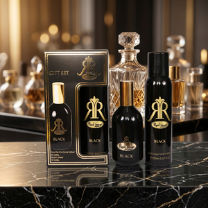 Coffret cadeau Nayaab Perfumes Black (EDC Spray 120ml et Déodorant 150ml) Parfums unisexes de luxe, longue tenue - Product Image 1