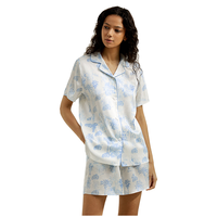 Ensemble de pyjama en soie charmeuse pour femmes, col rabattu, 2 pièces, vêtements de nuit printemps automne