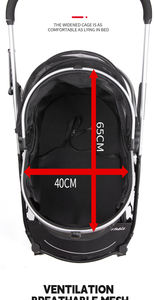 Nouveau design produit de haute qualité pour animaux de compagnie <span class=keywords><strong>poussette</strong></span> chien chariot <span class=keywords><strong>luxe</strong></span> 4 roues landau pour chien - Product Image 6